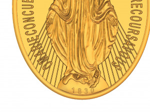 virgen milagrosa miraculous medal 3d stl model for cnc 3D Print Model