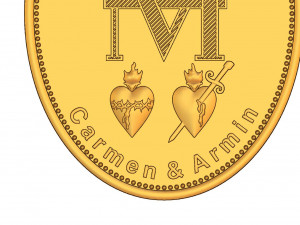 virgen milagrosa miraculous medal 3d stl model for cnc 3D Print Model