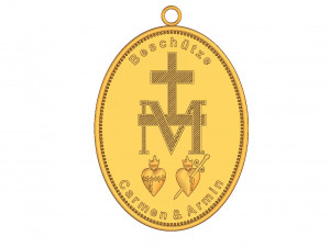 virgen milagrosa miraculous medal 3d stl model for cnc 3D Print Model