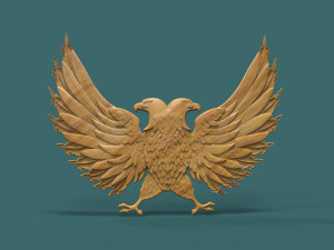 two-headed eagle 3d stl model for cnc 3D Print Model
