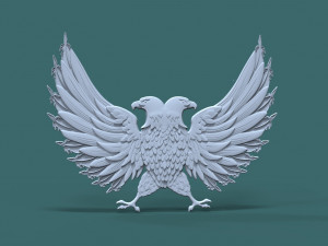 two-headed eagle 3d stl model for cnc Modèles 3D en vedette
