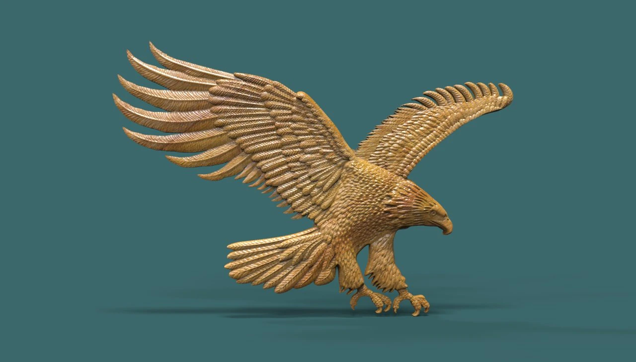 Eagle 3d stl model for cnc 3d 3D Print Model .c4d .max .obj .3ds .fbx .stl .blend 