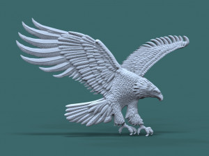 Eagle 3d stl model for cnc 3d 3D Print Model