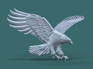 Eagle 3d stl model for cnc 3d 3D Print Model