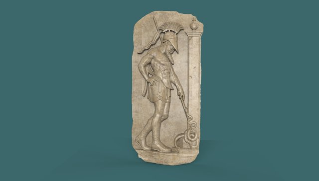 greek warrior stela 3d stl model for cnc 3D Baskı Modeli .c4d .max .obj .3ds .fbx .stl .blend 
