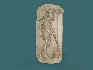 greek warrior stela 3d stl model for cnc 3Dプリントモデル