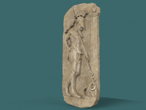 greek warrior stela 3d stl model for cnc 3D Baskı Modeli