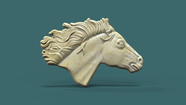 horse head 3d stl model for cnc Modelo de Impressão 3D .c4d .max .obj .3ds .fbx .stl .blend 