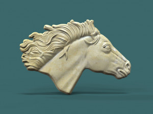 horse head 3d stl model for cnc 3D-printmodel