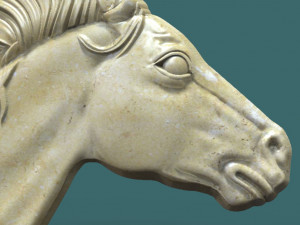 horse head 3d stl model for cnc Modelo de Impressão 3D