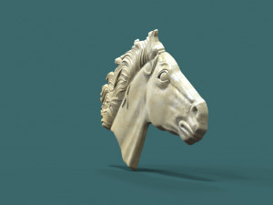 horse head 3d stl model for cnc Modelo de Impressão 3D