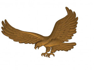 eagle 3d stl model for cnc Modèles 3D en vedette