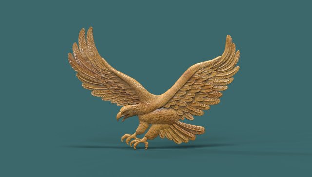 eagle 3d stl model for cnc Modèles 3D en vedette .c4d .max .obj .3ds .fbx .stl .blend 