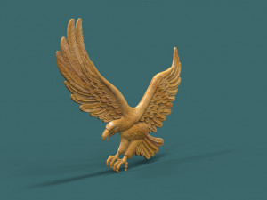 eagle 3d stl model for cnc Modèles 3D en vedette