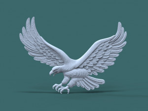 eagle 3d stl model for cnc Modèles 3D en vedette