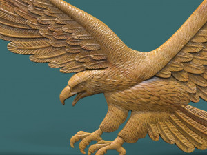 eagle 3d stl model for cnc Modèles 3D en vedette