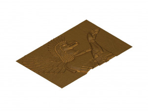 assyrian palace relief from nineveh 3d stl model for cnc 3D Принт Модель