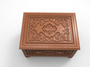 vintage hand carved chest 3d stl model for cnc 3Dプリントモデル