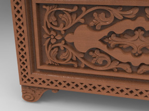 vintage hand carved chest 3d stl model for cnc 3Dプリントモデル