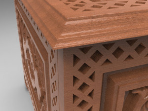 vintage hand carved chest 3d stl model for cnc 3Dプリントモデル