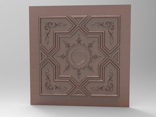 wall decor panel Model 3D .c4d .max .obj .3ds .fbx .stl .blend 
