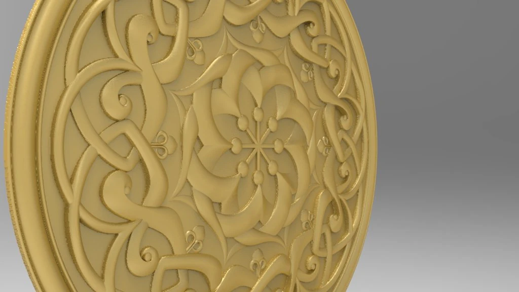 rosette 3d stl model for cnc 3D Print Model .c4d .max .obj .3ds .fbx .stl .blend 