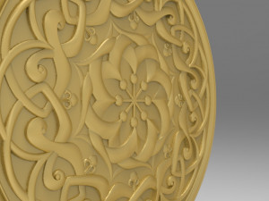 rosette 3d stl model for cnc 3D प्रिंट मॉडल