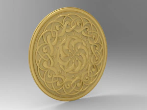 rosette 3d stl model for cnc 3D Print Model