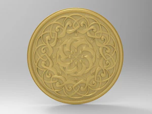 rosette 3d stl model for cnc 3D Print Model