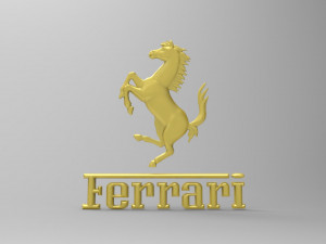 ferrari logo 3d stl model for cnc 3D Print Model