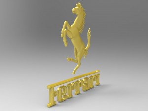 ferrari logo 3d stl model for cnc 3D Print Model