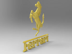 ferrari logo 3d stl model for cnc 3D Print Model
