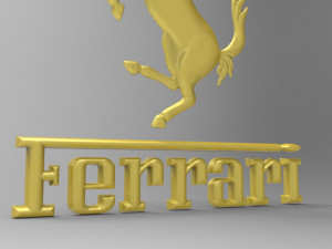 ferrari logo 3d stl model for cnc 3D Print Model