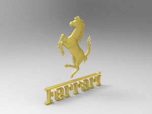 ferrari logo 3d stl model for cnc 3D Print Model