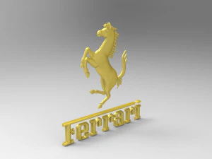 ferrari logo 3d stl model for cnc 3D Print Model