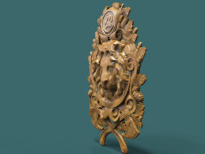 lion head medallion 3d stl model for cnc 3Dプリントモデル