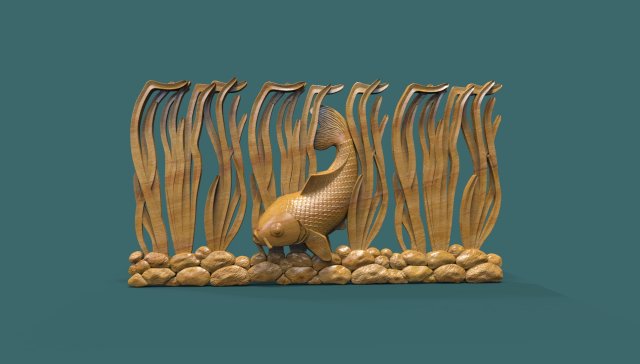 underwater fish 3d stl model for cnc Model Cetak 3D .c4d .max .obj .3ds .fbx .stl .blend 