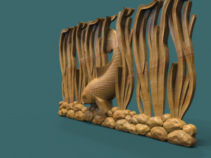 underwater fish 3d stl model for cnc Model Cetak 3D