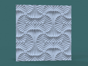 hexagonal wall panel Model 3D