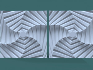 hexagonal wall panel Model 3D