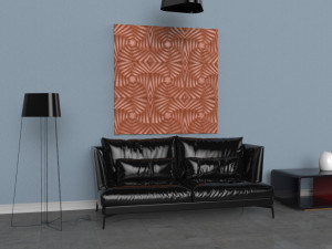 hexagonal wall panel Model 3D