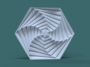 hexagonal wall panel Model 3D