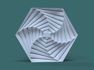 hexagonal wall panel 3D Model