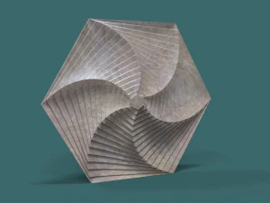 육각형 벽면 3D 모델