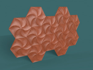 hexagonal wall panel 3D 模型