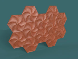 hexagonal wall panel 3D Model