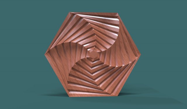 hexagonal wall panel 3d stl model for cnc 3D 模型 .c4d .max .obj .3ds .fbx .stl .blend 