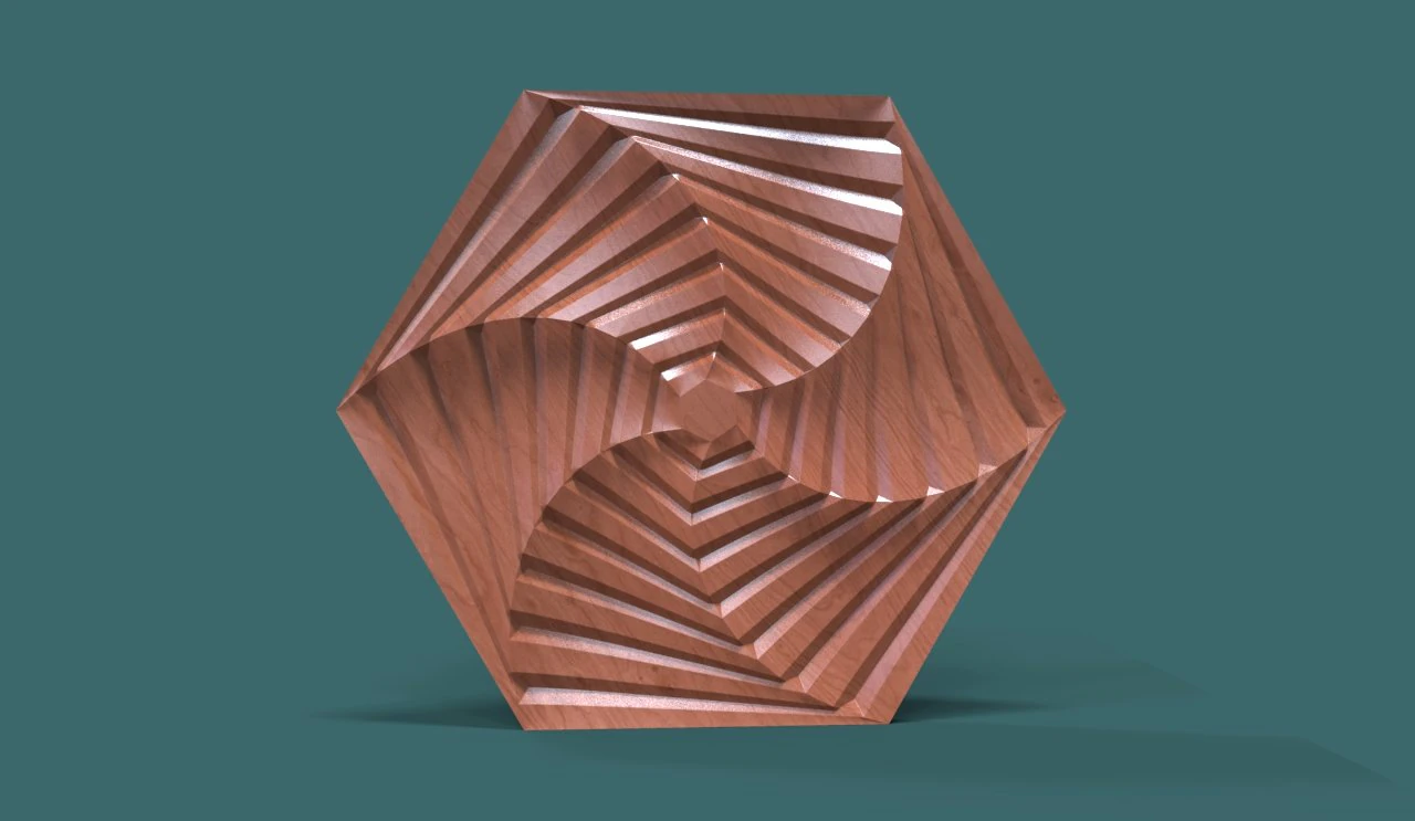 hexagonal wall panel 3d stl model for cnc 3D Model .c4d .max .obj .3ds .fbx .stl .blend