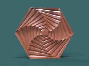 hexagonal wall panel 3d stl model for cnc 3D 模型