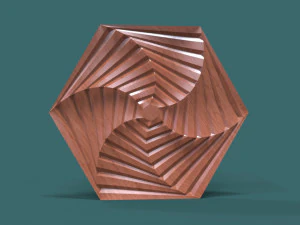 modello 3d stl del pannello a parete esagonale per cnc Modello 3D